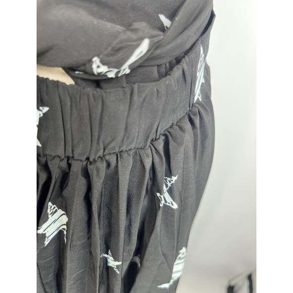 LuLaRoe Deanne Skirt Womens 3XL Black White Star Print Maxi Flowing Boho New - Picture 7 of 9